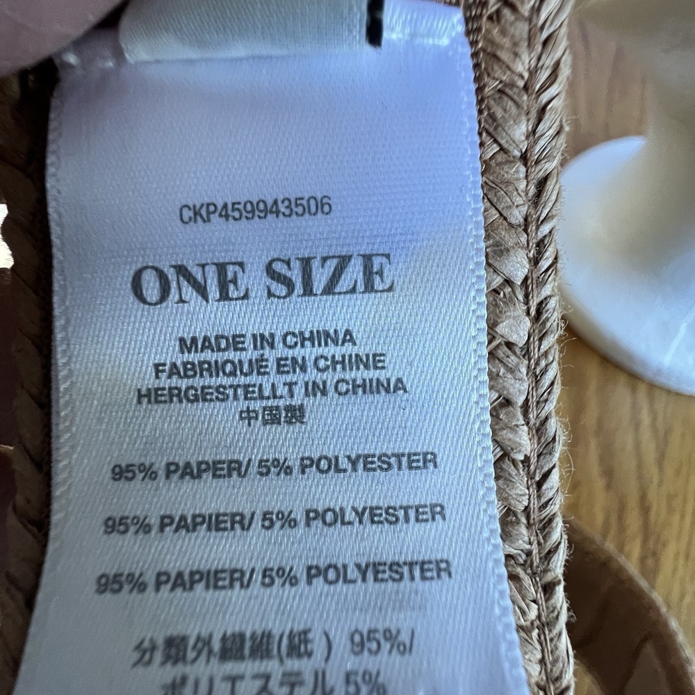 Madewell Straw Visor Hat Natural Tan Woven Sun Hat Minimalist Resort Coastal - Picture 8 of 10